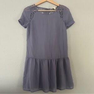 🦋 Urban Outfitters Coincidence & Chance Lilac Shift Mini Dress Tunic Lace XS 💖